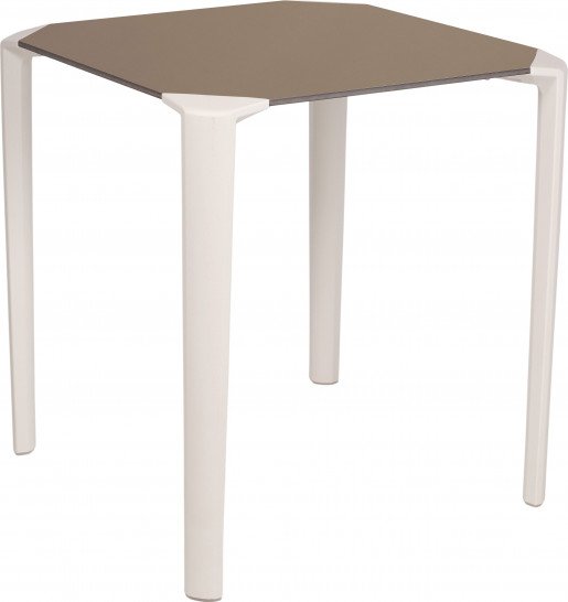 Mesa Ezpeleta apilable white Blancos Taupe Polipropileno 70x70-one