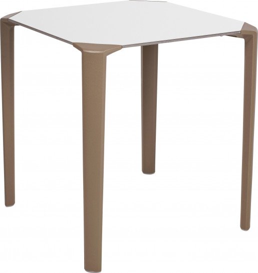 Mesa Ezpeleta apilable Taupe Marrones white Polipropileno 70x70-one