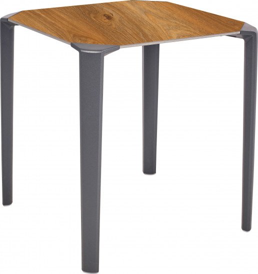 Mesa Ezpeleta apilable anthracite Grises dark oak Polipropileno 70x70-one