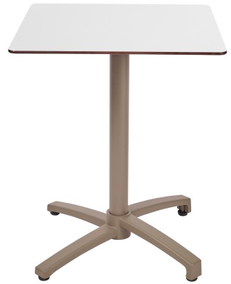 Mesa Ezpeleta abatible Taupe Marrones white Aluminio lacado 60x60