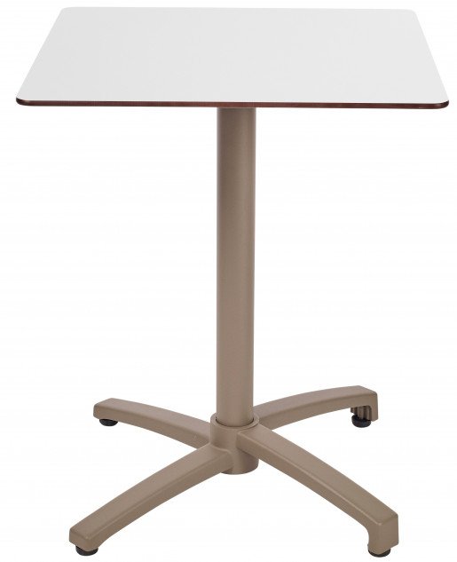 Mesa Ezpeleta abatible Taupe Marrones white Aluminio lacado 60x60