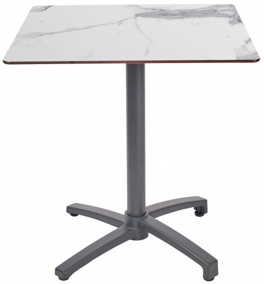 Mesa Ezpeleta abatible anthracite Grises white marble Aluminio lacado 70x70