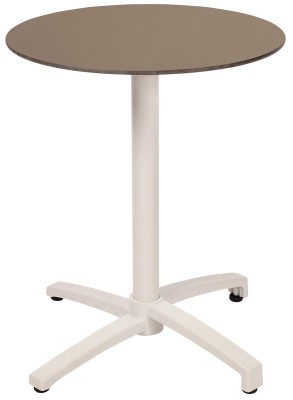 Mesa Ezpeleta abatible white Blancos Taupe Aluminio lacado 60