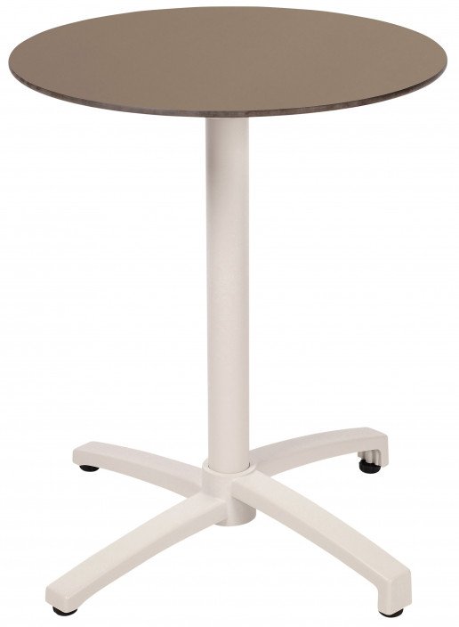 Mesa Ezpeleta abatible white Blancos Taupe Aluminio lacado 60