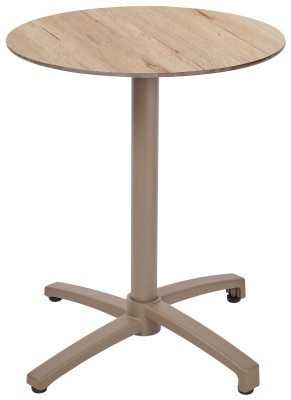 Mesa Ezpeleta abatible Taupe Marrones oak Aluminio lacado 60
