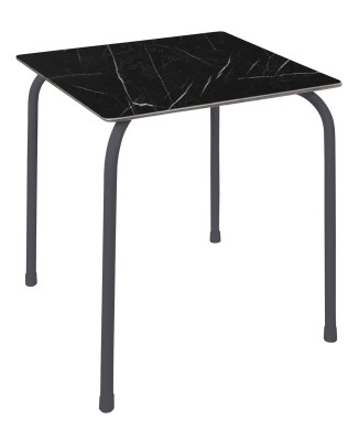 Mesa Ezpeleta apilable anthracite Grises black marble Acero lacado 70x70