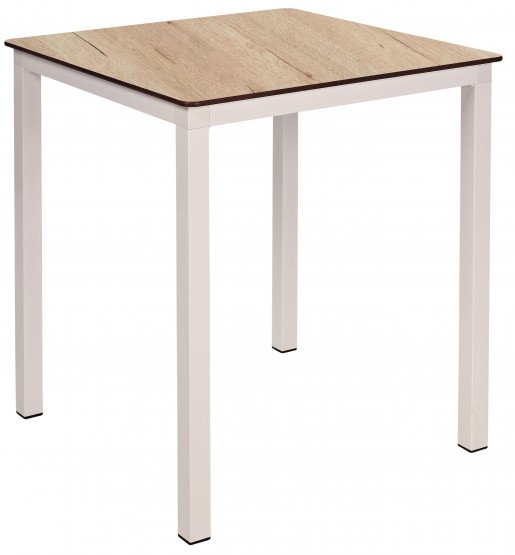 Mesa Ezpeleta apilable white Blancos oak Aluminio lacado 70x70