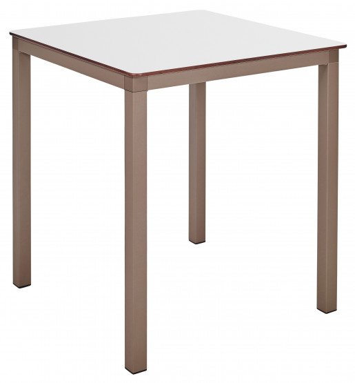 Mesa Ezpeleta apilable Taupe Marrones white Aluminio lacado 70x70