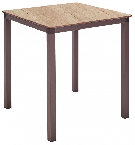 Mesa Ezpeleta apilable Moka Marrones oak Aluminio lacado 70x70