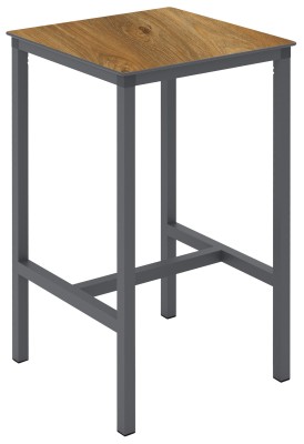 Mesa Ezpeleta  anthracite Grises dark oak Aluminio lacado 70x70