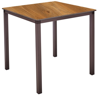 Mesa Ezpeleta apilable Moka Marrones dark oak Aluminio lacado 80x80