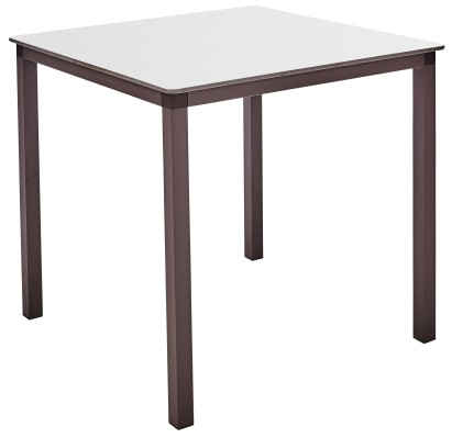 Mesa Ezpeleta apilable Moka Marrones white Aluminio lacado 80x80