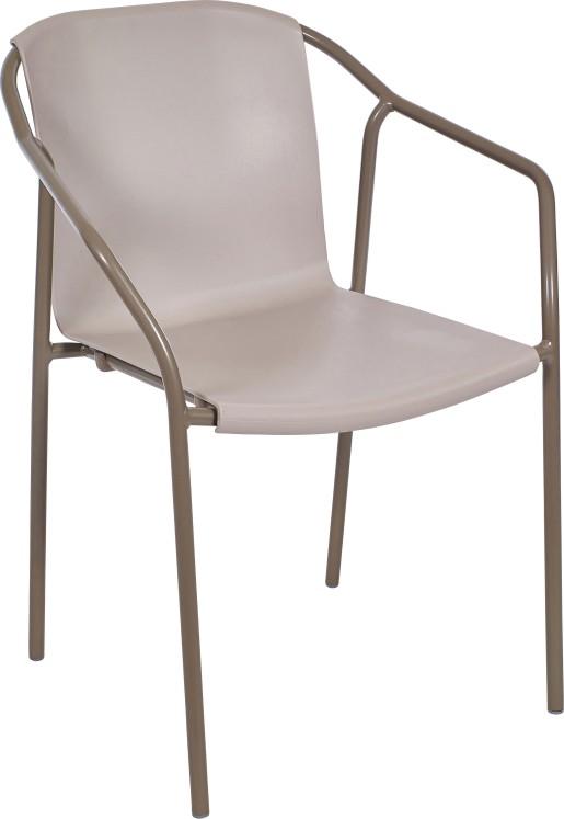 Silla Ezpeleta Con brazos Aluminio  sand-capuccino 