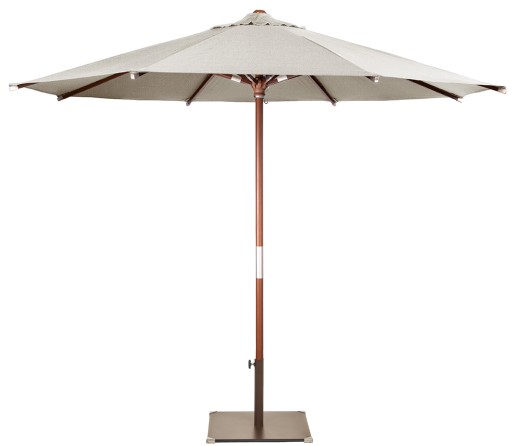 Parasol Ezpeleta Redondos Madera 2 Marrones sand Olefin 3