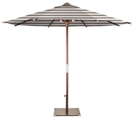 Parasol Ezpeleta Redondos Madera 2 Marrones taupe stripe Olefin 3