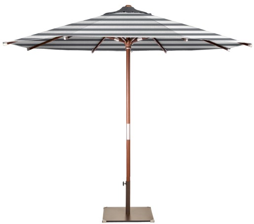 Parasol Ezpeleta Redondos Madera 2 Marrones anthracite stripe Olefin 3
