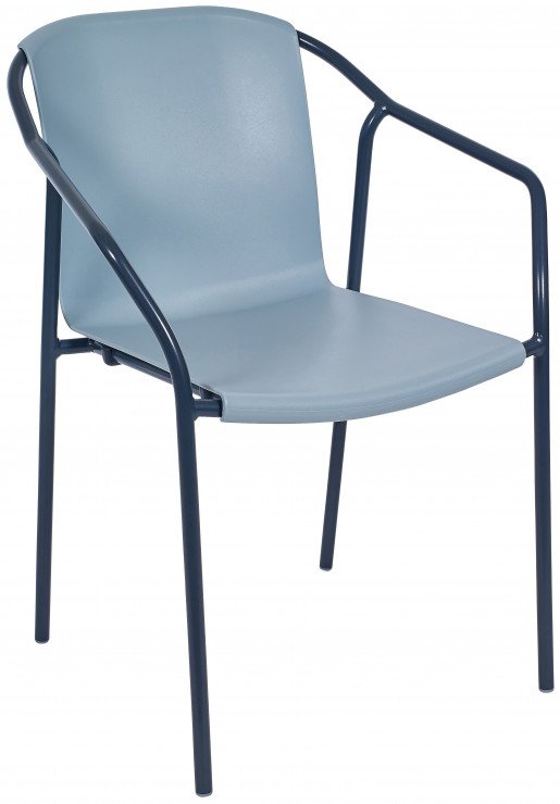 Silla Ezpeleta Con brazos Aluminio  anthracite-bluegrey 