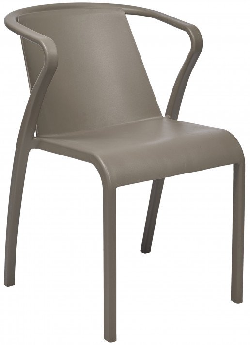 Silla Ezpeleta Con brazos Polipropileno  taupe 