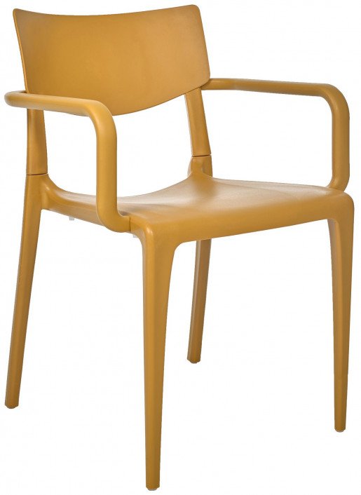 Silla Ezpeleta Con brazos Polipropileno  mustard 