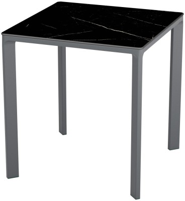 Mesa Ezpeleta apilable anthracite Grises black marble Aluminio lacado 70x70