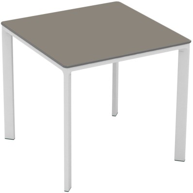 Mesa Ezpeleta apilable white Blancos Taupe Aluminio lacado 80x80