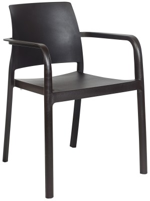 Silla Ezpeleta Con brazos Polipropileno  moka 