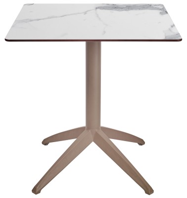 Mesa Ezpeleta  Taupe Marrones white marble Polipropileno 70x70
