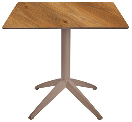 Mesa Ezpeleta  Taupe Marrones dark oak Polipropileno 80x80