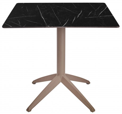 Mesa Ezpeleta  Taupe Marrones black marble Polipropileno 80x80
