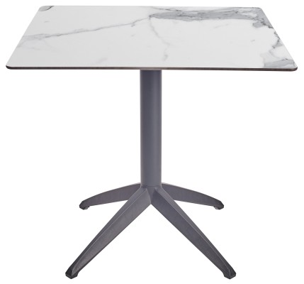 Mesa Ezpeleta  anthracite Grises white marble Polipropileno 80x80