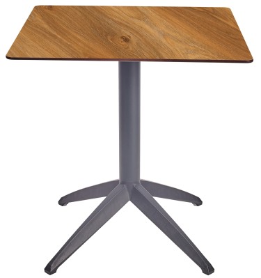 Mesa Ezpeleta abatible anthracite Grises dark oak Polipropileno 70x70