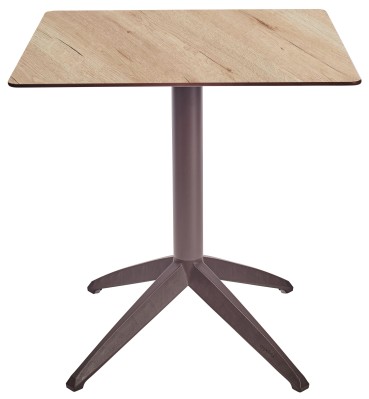 Mesa Ezpeleta abatible Moka Marrones oak Polipropileno 70x70