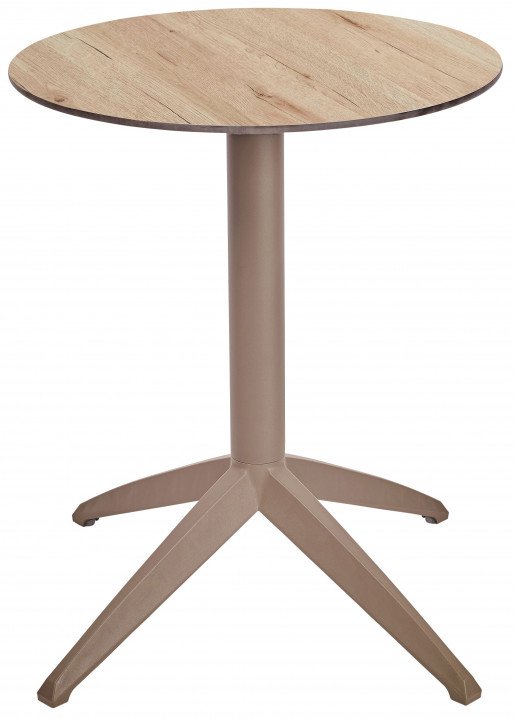 Mesa Ezpeleta abatible Taupe Marrones oak Polipropileno 60